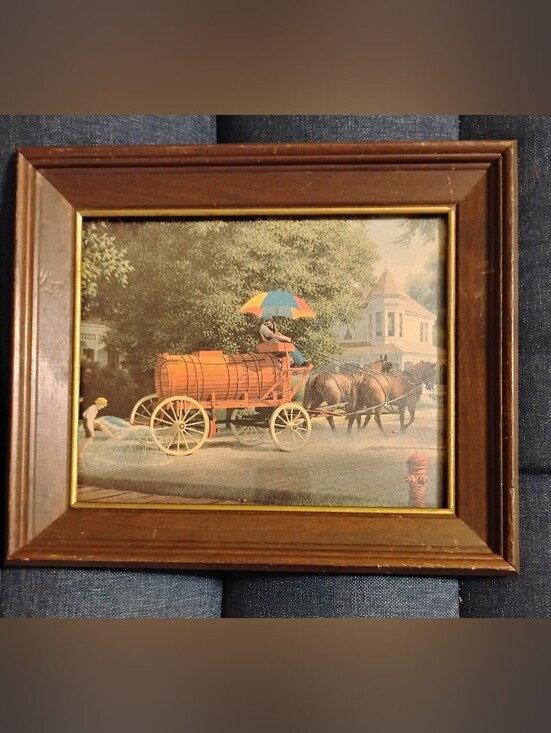Other - Vintage MCM Paul Detlefsen 12x15” Original Framed Print “Happy Memories”